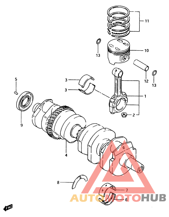 Вал коленчатый