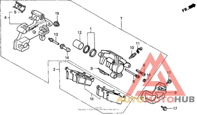 Rr. brake caliper