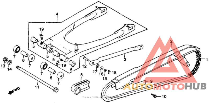 Swingarm + chain case 82