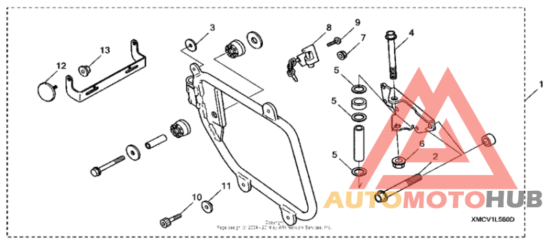 Saddlebag mounting bracket