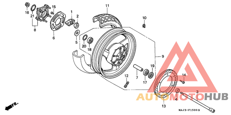 Rear wheel complete assy
