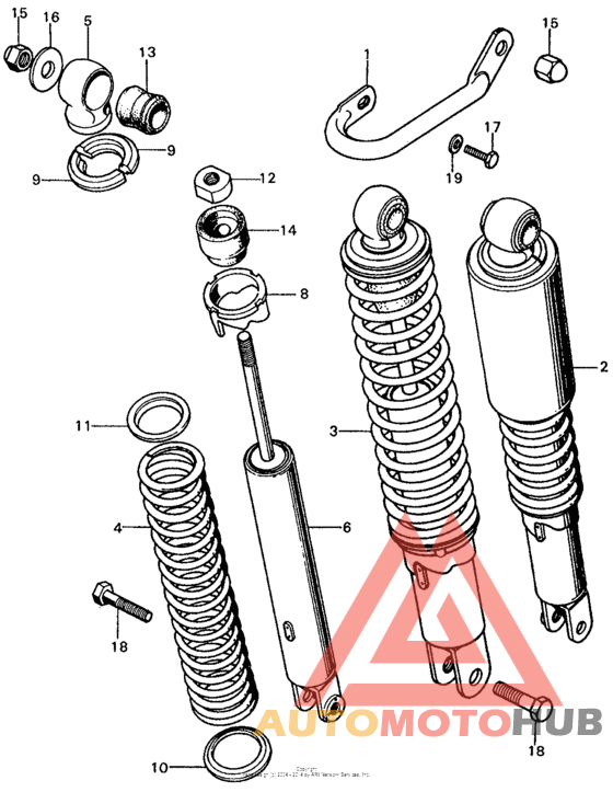 Rear shock absorber k5-k6