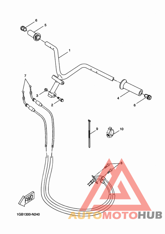 Steering handle & cable