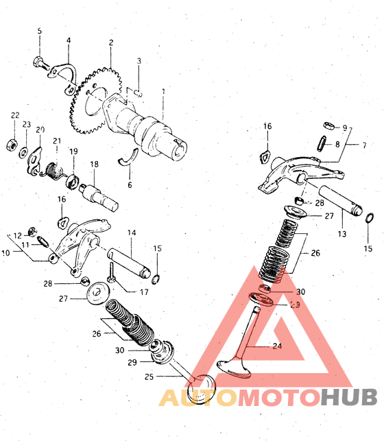 Распределительный вал-клапаны