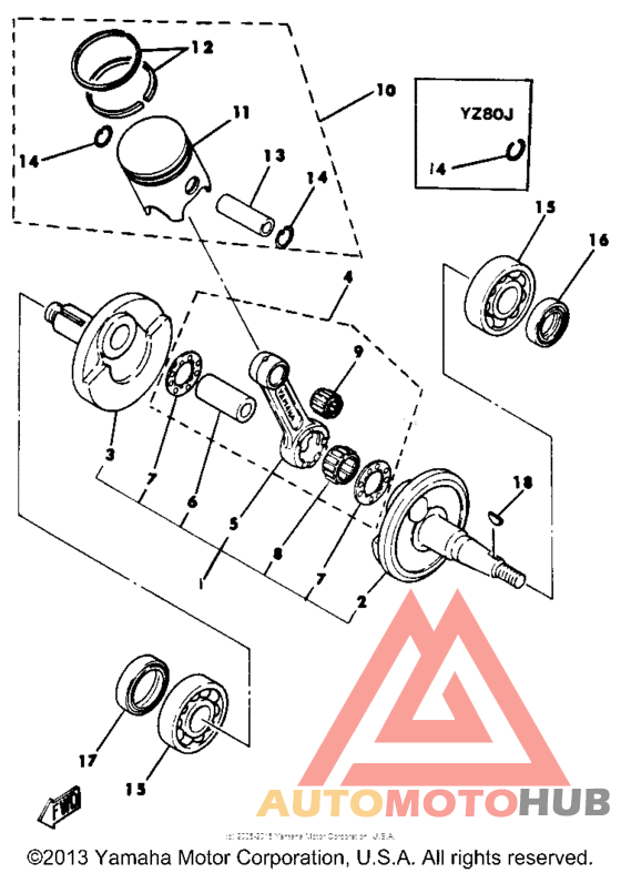 Crankshaft-piston