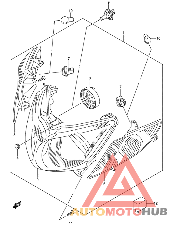 Front combination lamp