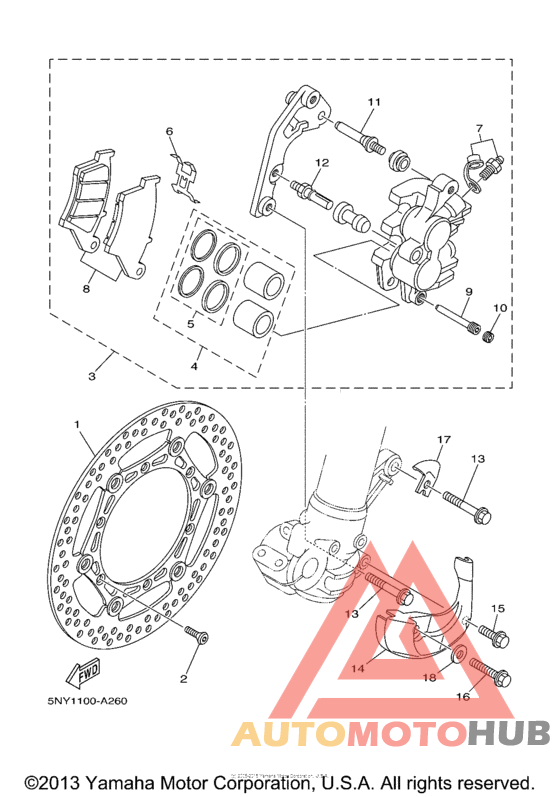 Передний суппорт