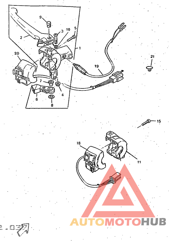 Handle switch. lever