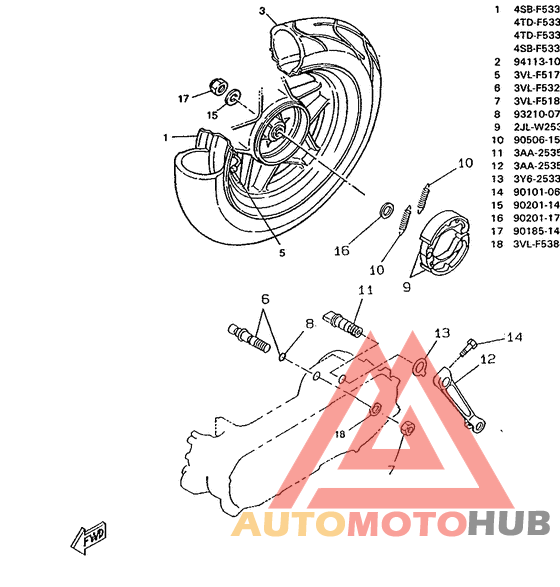 Переднее колесо