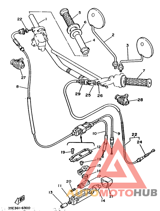 Steering handle. cable