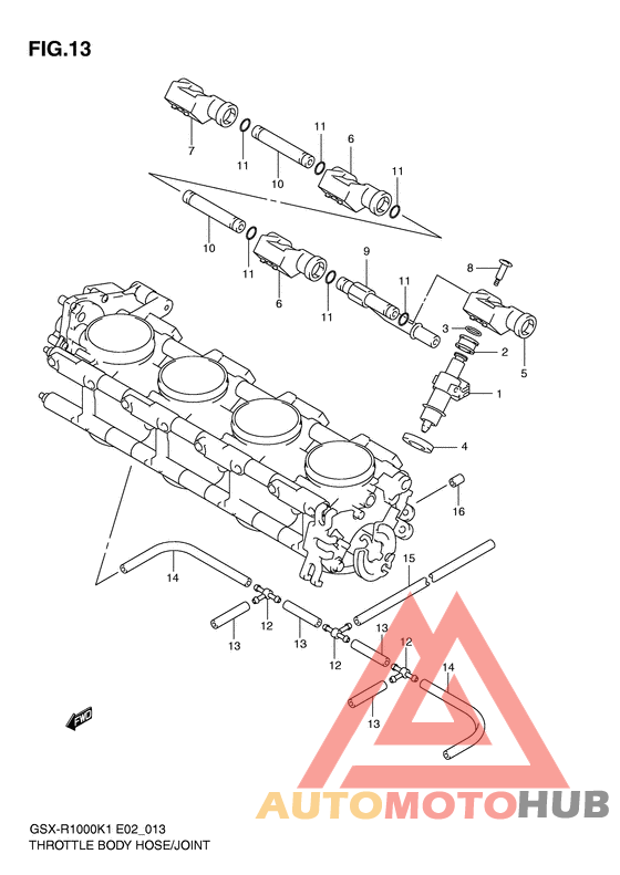 Throttle body hose/joint
