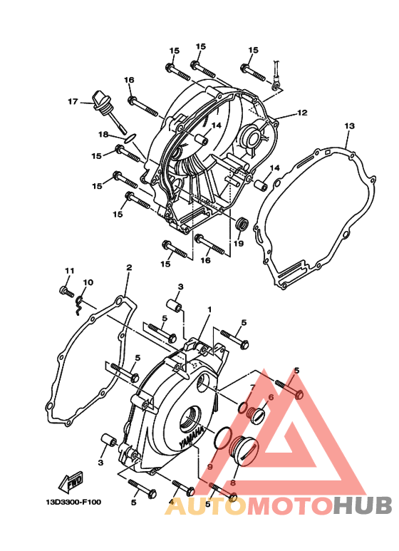 Crankcase cover ass`y  (v