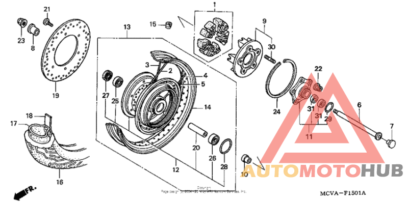 Rear wheel (vtx1800s)