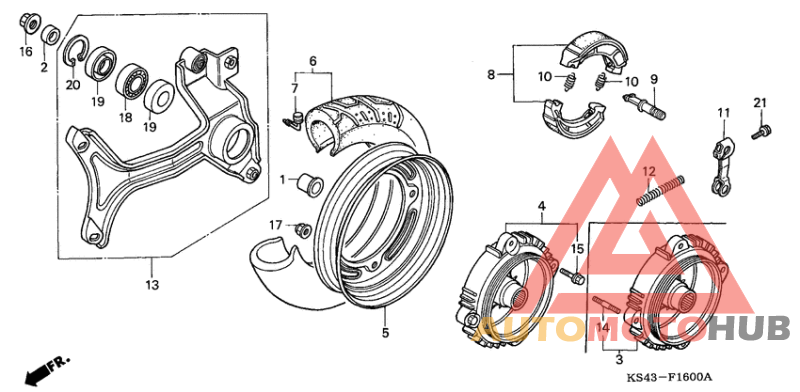 Rear wheel complete assy