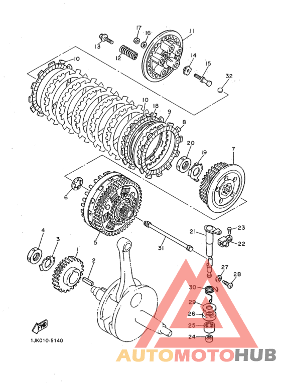Сцепление и сервопривод