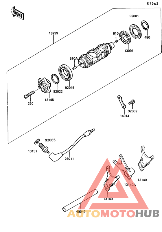 Change drum/shift fork