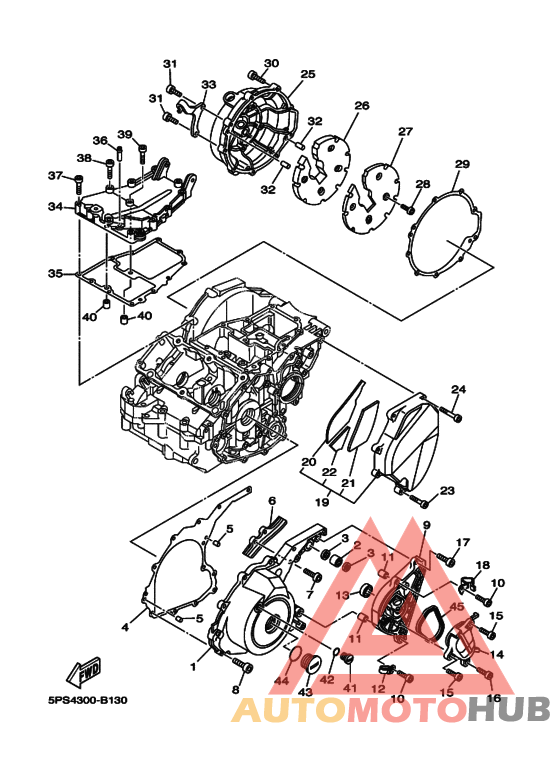 Crankcase cover ass`y  (v