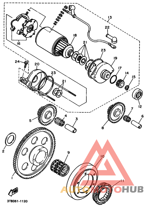 Starter clutch outer assy