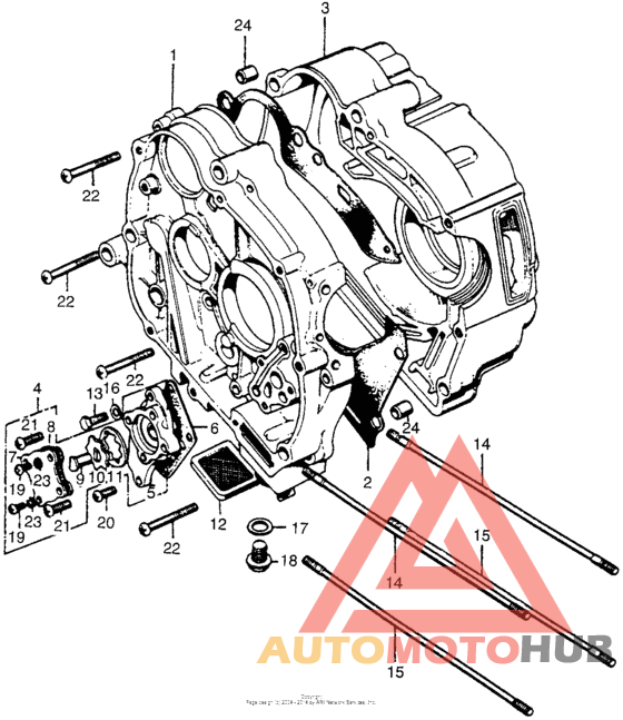 Crankcase + oil pump
