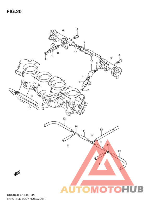 Throttle body hose/joint