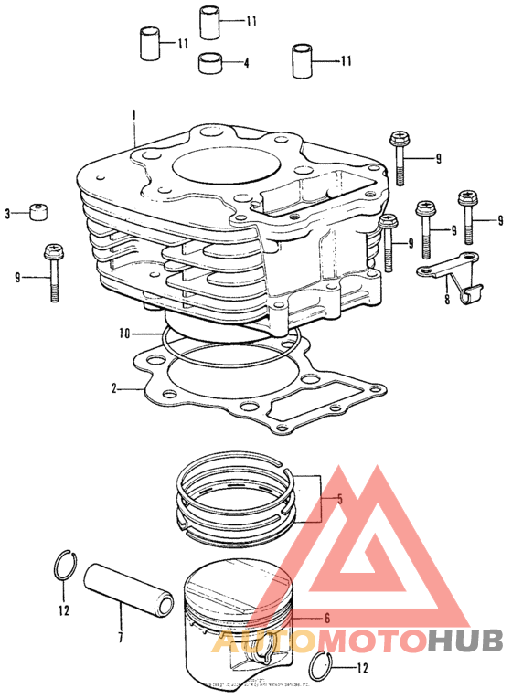 Cylinder + piston