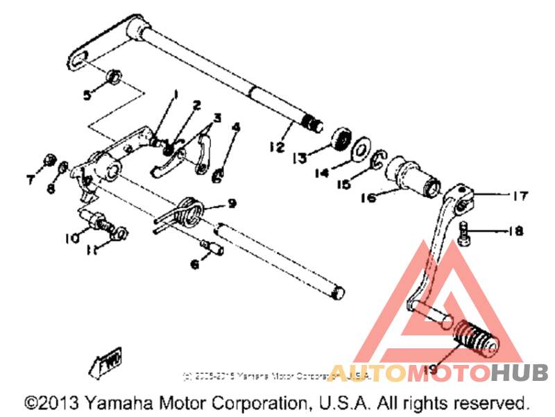 Shift shaft pedal
