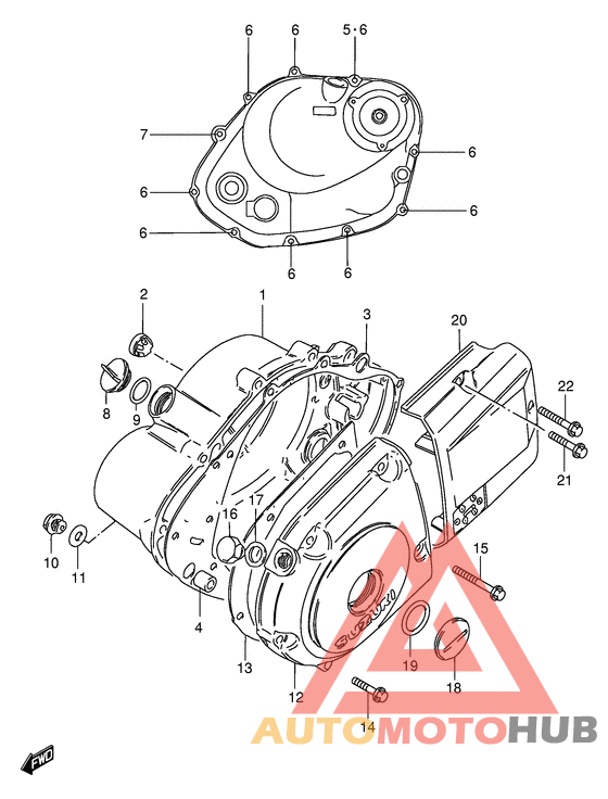 Crankcase cover ass`y  (v