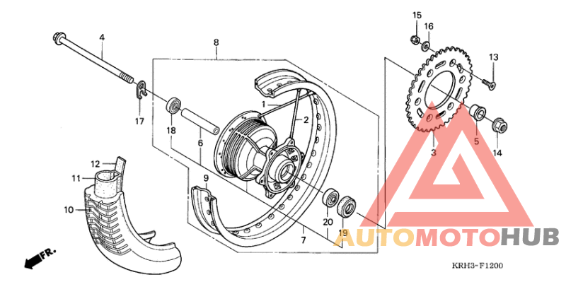 Rear wheel complete assy