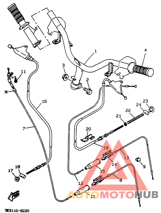 Steering handle. cable