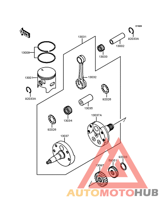 Crankshaft/piston
