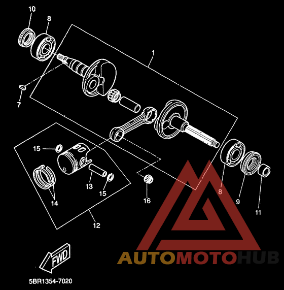 Ciguenal piston