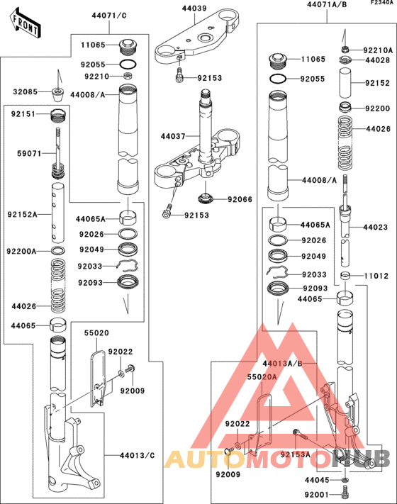 Front fork(1/2)(b7f/b7fa/b8f/b8fa)