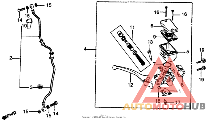 Cb750k front brake master 81-82