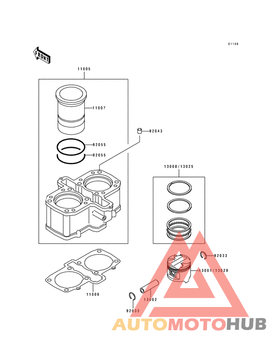 Cylinder/pistons
