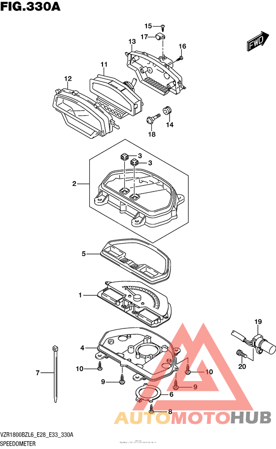 Speedometer (Vzr1800Bzl6 E28)