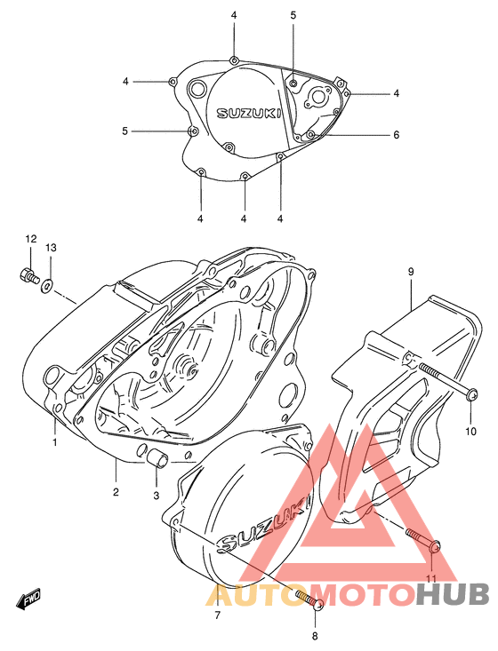 Crankcase cover ass`y  (v