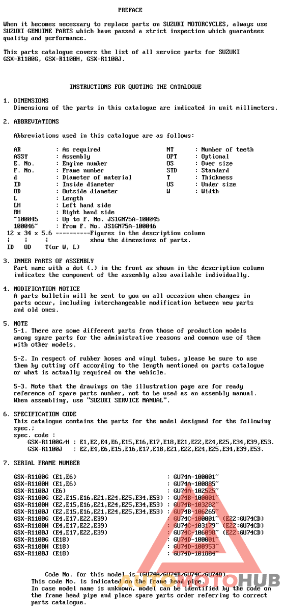 Catalog preface