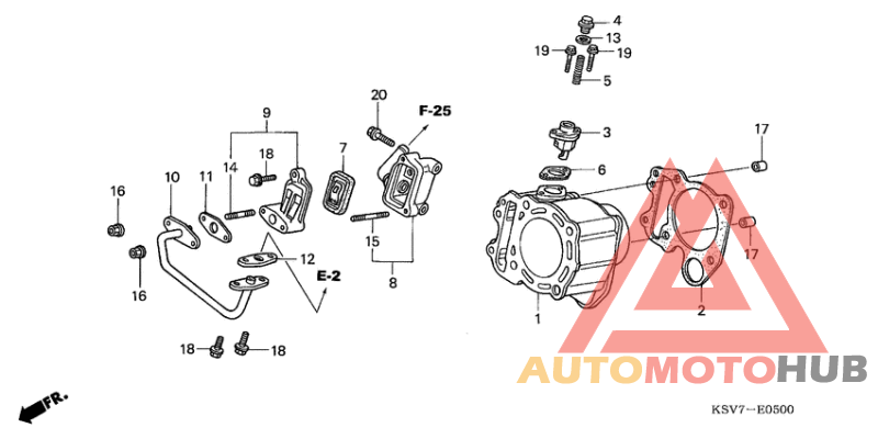 Cylinder/reed valve