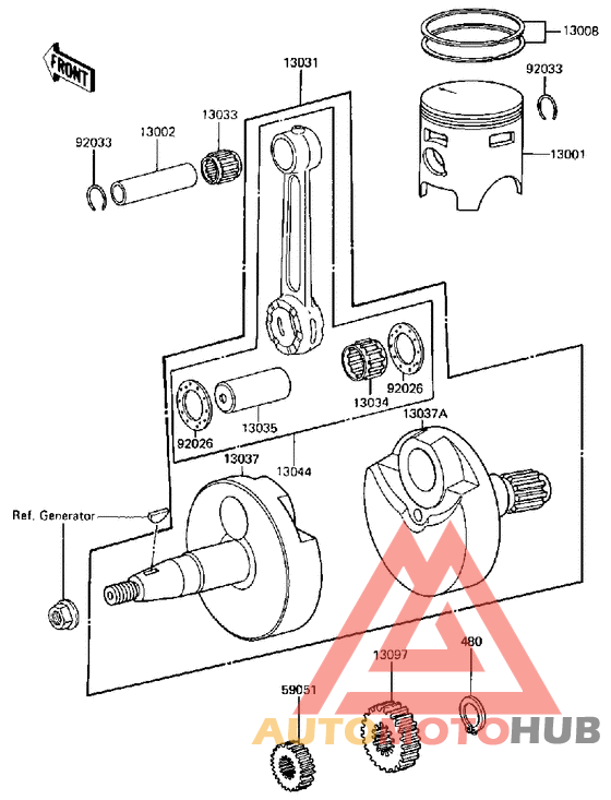 Crankshaft/piston