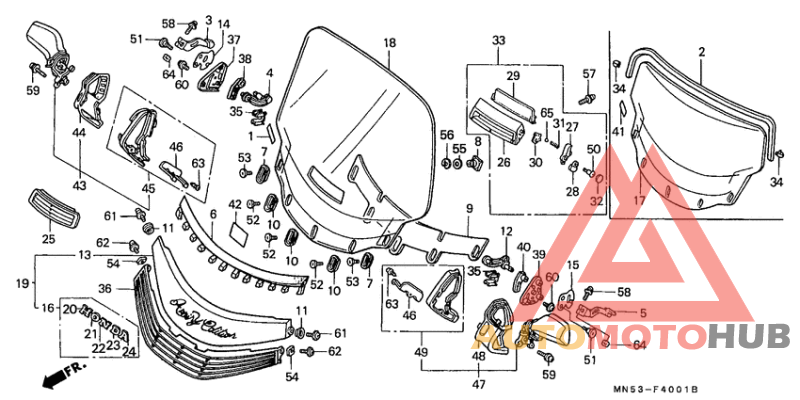Wind screen/back mirror
