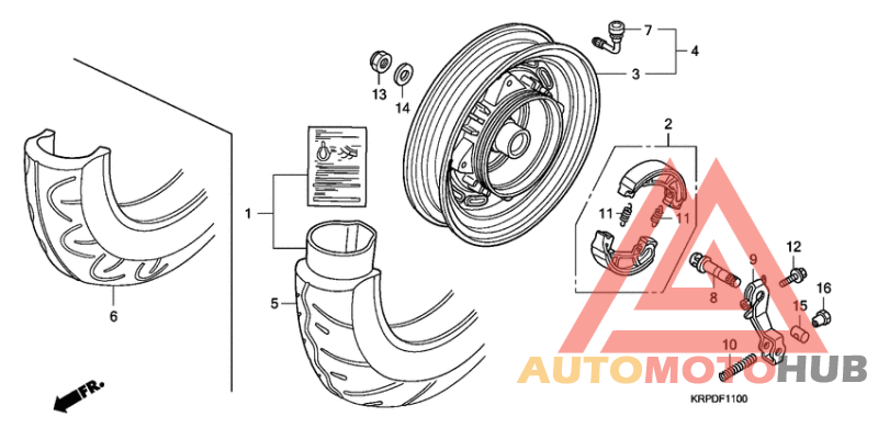 Rear wheel complete assy