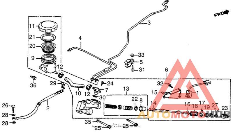 1200l rr. brake master cyl. 85