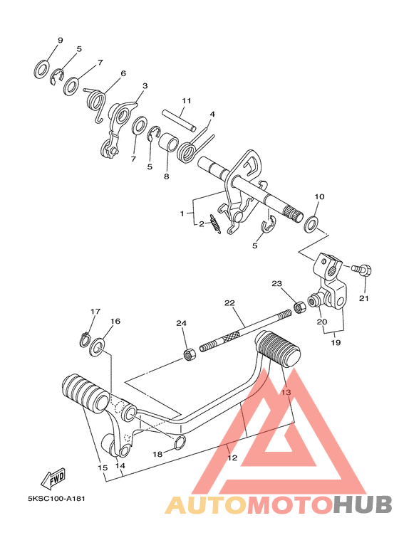Axe de select & pedale