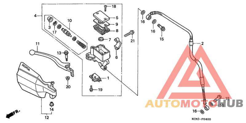 Fr. brake master cylinder