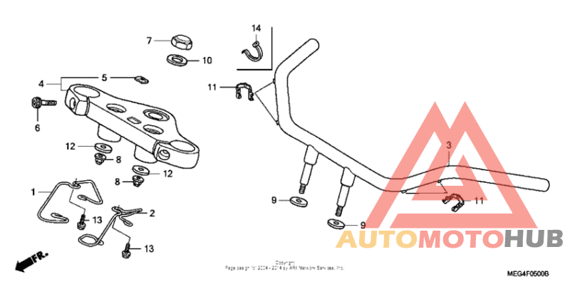 Handlebar + top bridge
