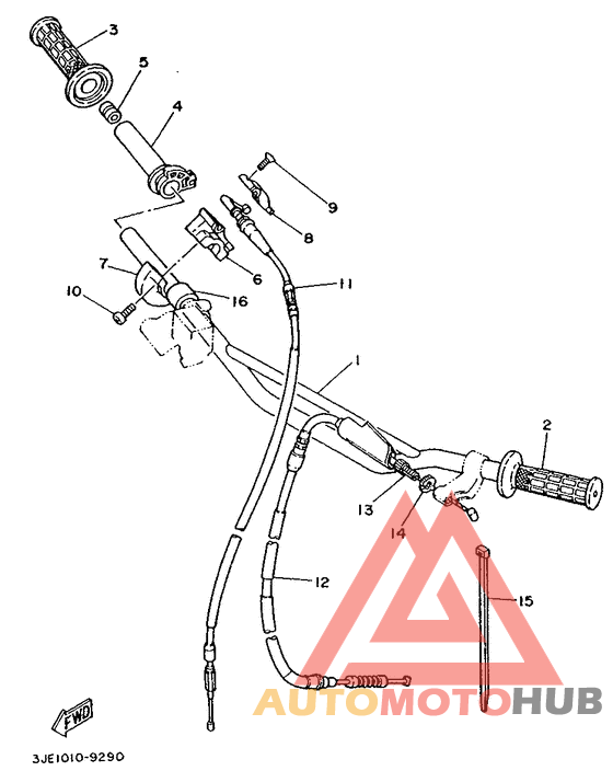 Steering handle. cable
