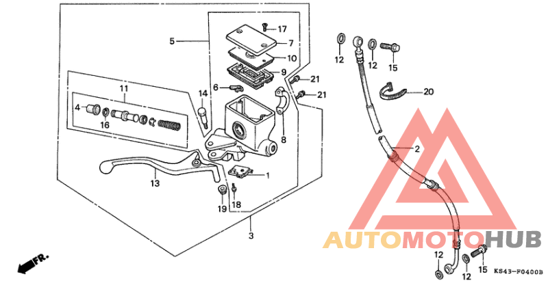 Fr. brake master cylinder