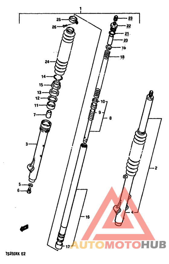Вилка передней оси
