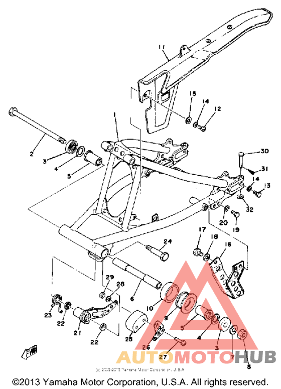 Rear arm - chain case