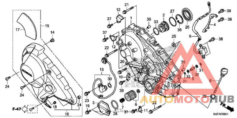 Right crankcase cover (2)